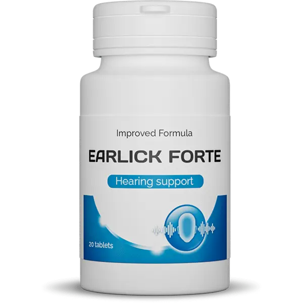 Earlkick Forte suplemento natural en tabletas para apoyo auditivo y salud del oído